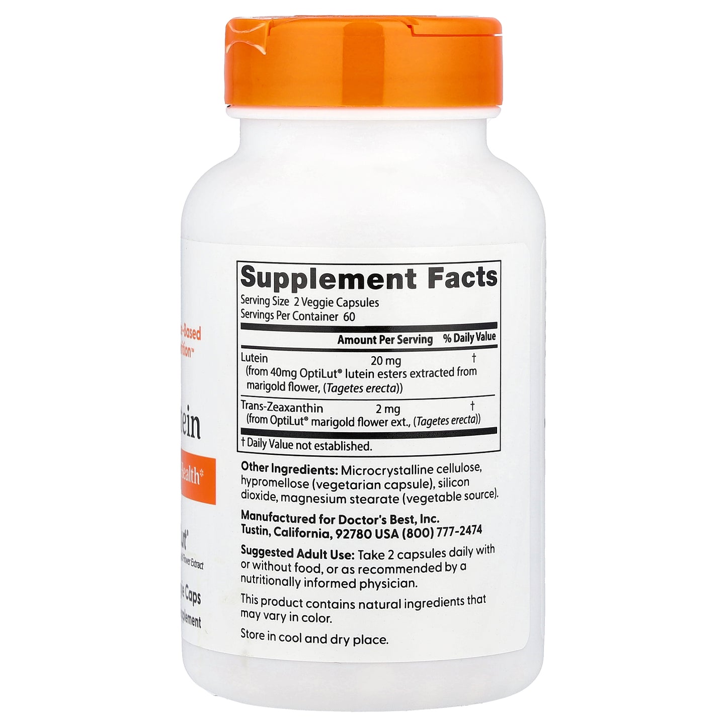 Doctor's Best Lutein from OptiLut, 10 mg, 120 Veggie Caps