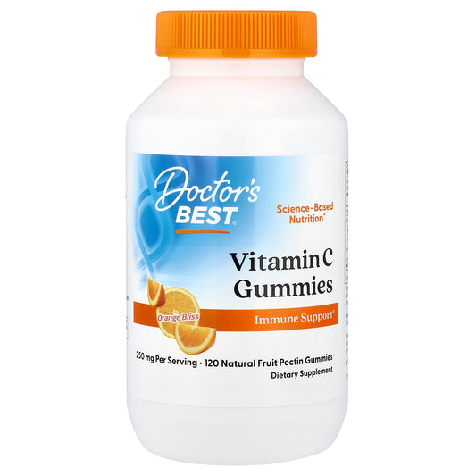 Doctor's Best Vitamin C Gummies, Orange Bliss, 125 mg, 120 Gummies