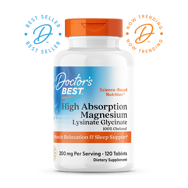 Doctor's Best High Absorption Magnesium, 200 mg Per Serving, 120 Tablets