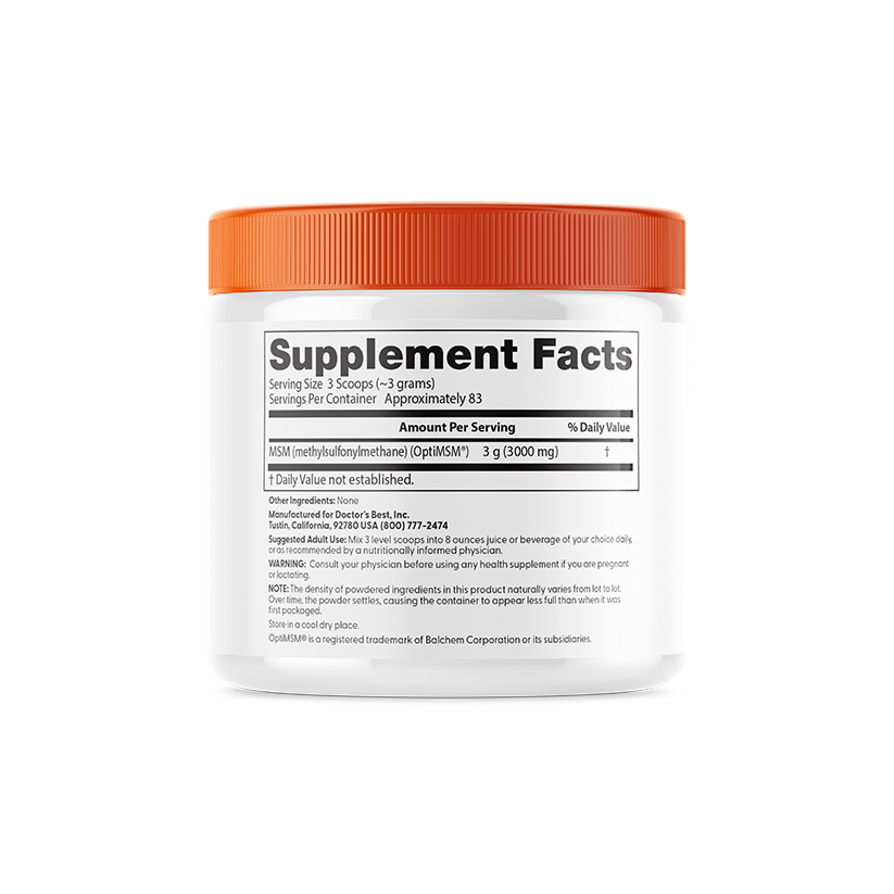 Doctor's Best MSM Powder with OptiMSM, 8.8 oz (250 g)