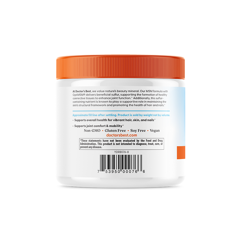 Doctor's Best MSM Powder with OptiMSM, 8.8 oz (250 g)