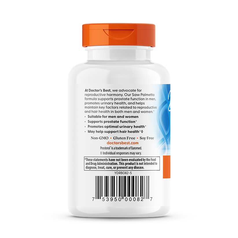 Doctor's Best Saw Palmetto with Prosterol, Standardized Extract, 320 mg, 60 Softgels