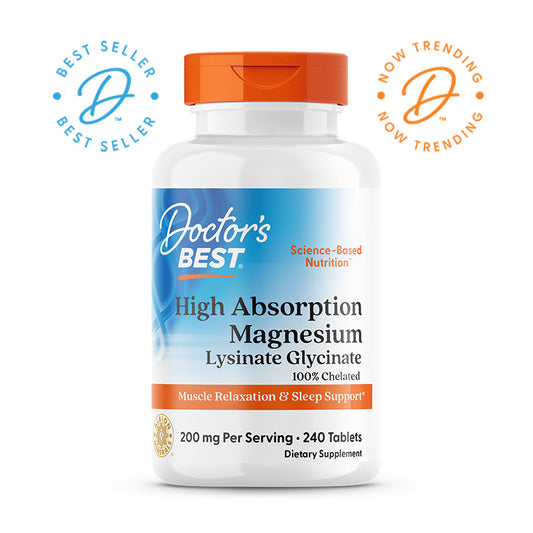 Doctor's Best High Absorption Magnesium, 200 mg Per Serving, 240 Tablets