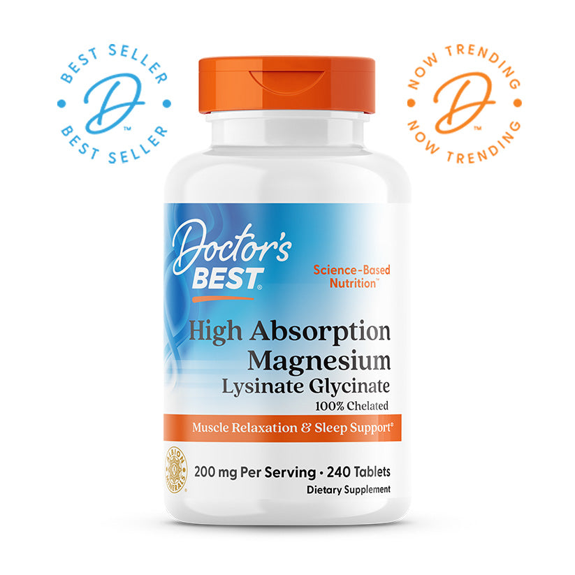 Doctor's Best High Absorption Magnesium, 200 mg Per Serving, 240 Tablets