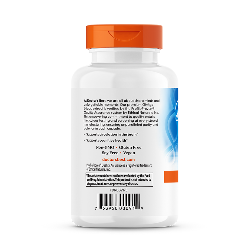 Doctor's Best Extra Strength Ginkgo, 120 mg, 120 Veggie Caps