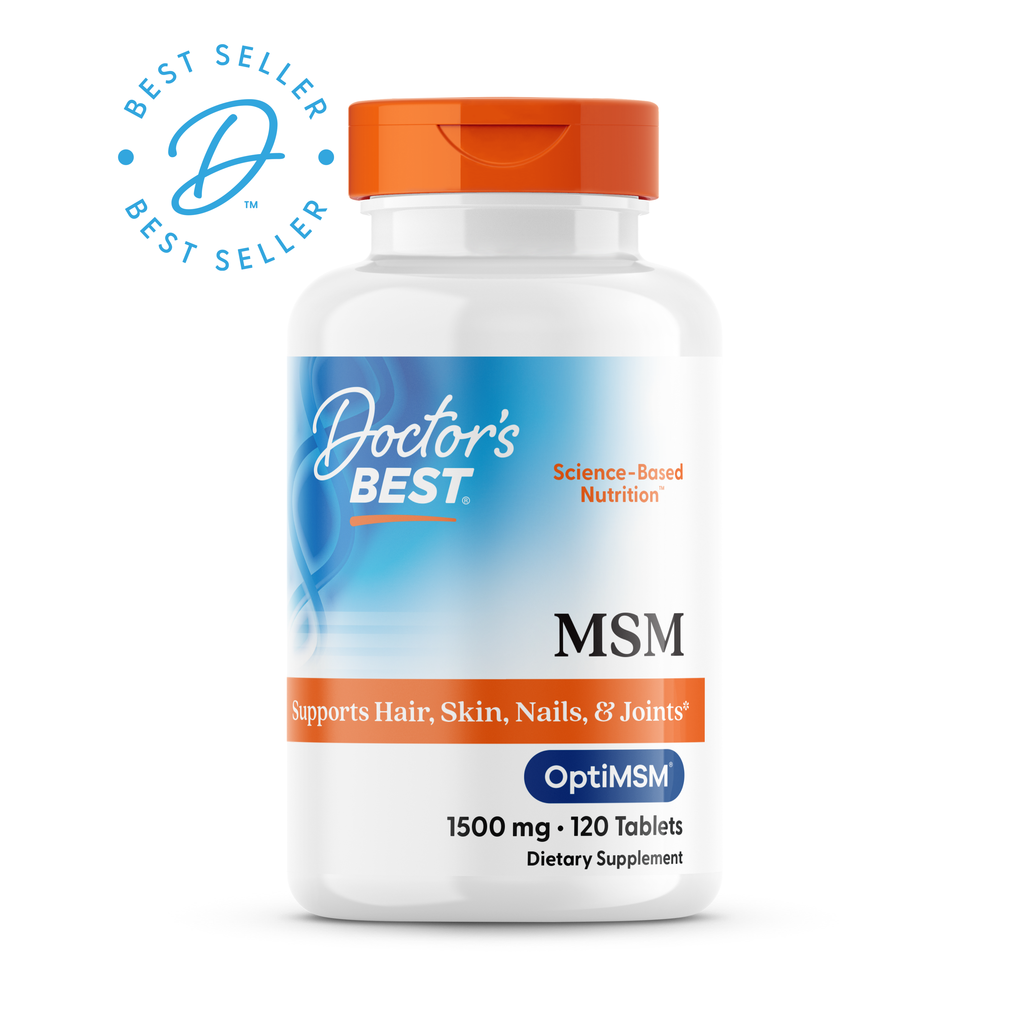 Doctor's Best MSM with OptiMSM, 1,500 mg, 120 Tablets