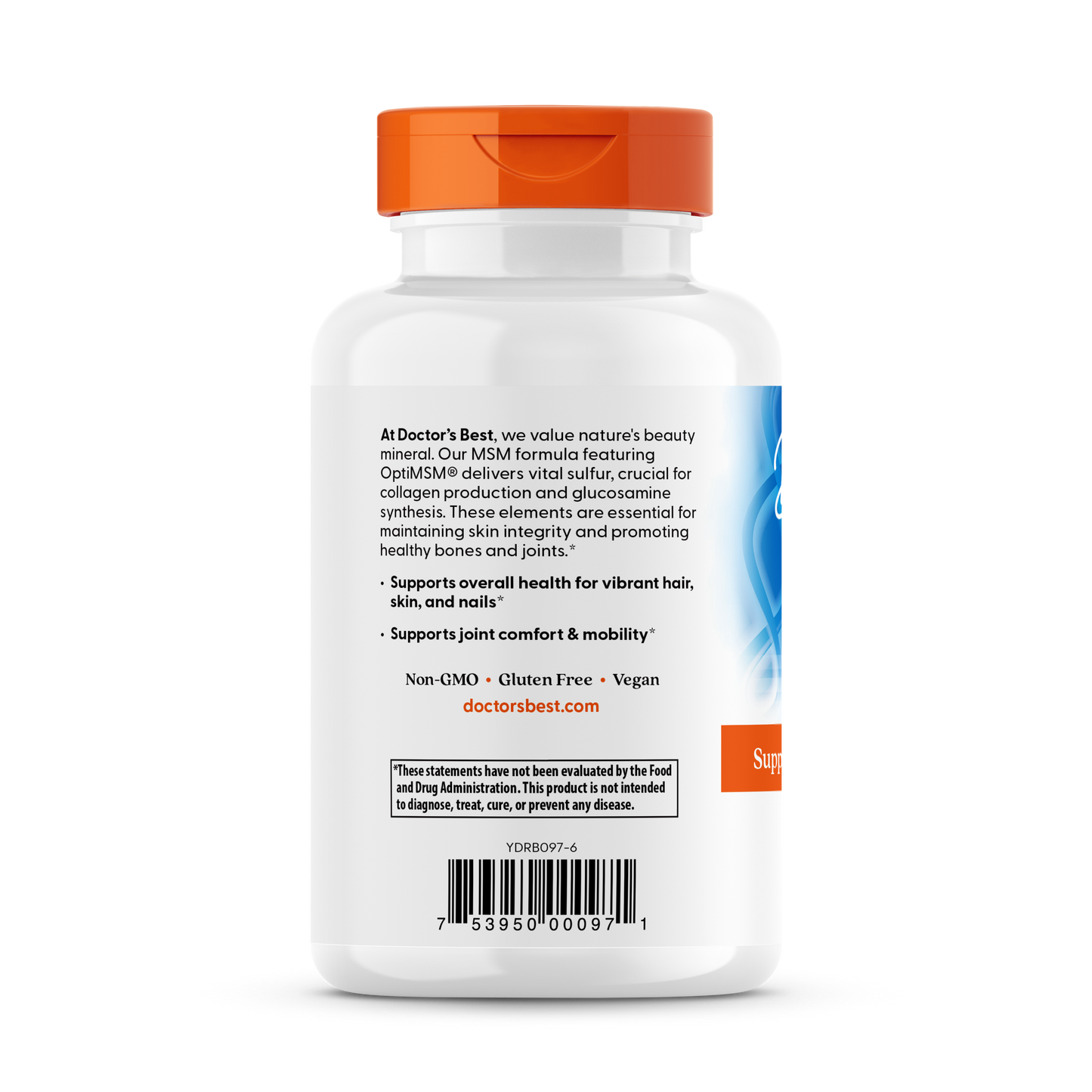 Doctor's Best MSM with OptiMSM, 1,500 mg, 120 Tablets