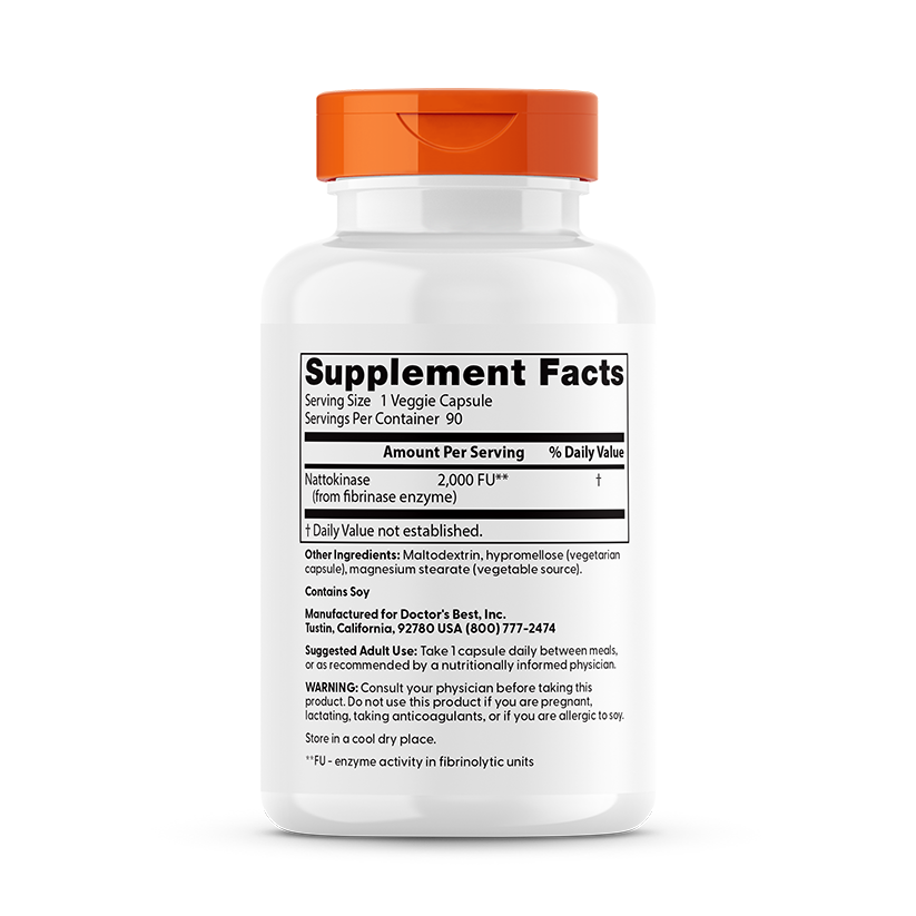 Doctor's Best Nattokinase, 2,000 FUs, 90 Veggie Caps