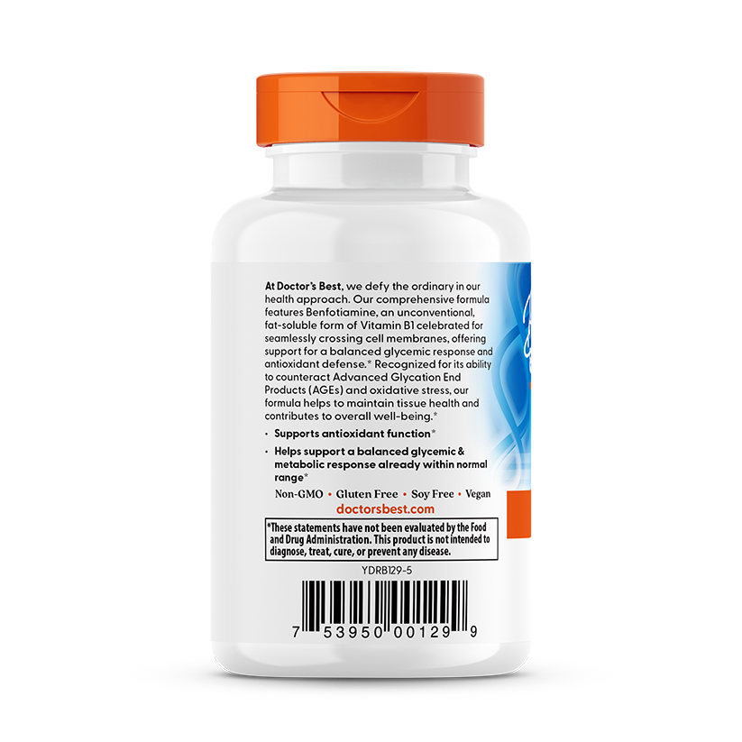 Doctor's Best Benfotiamine 150 with BenfoPure, 150 mg, 120 Veggie Caps