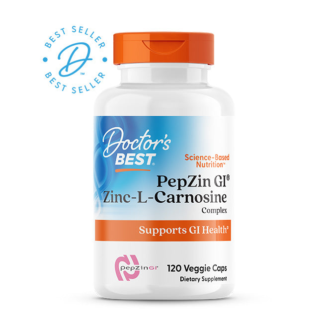 Doctor's Best PepZin GI, Zinc-L-Carnosine Complex, 120 Veggie Caps