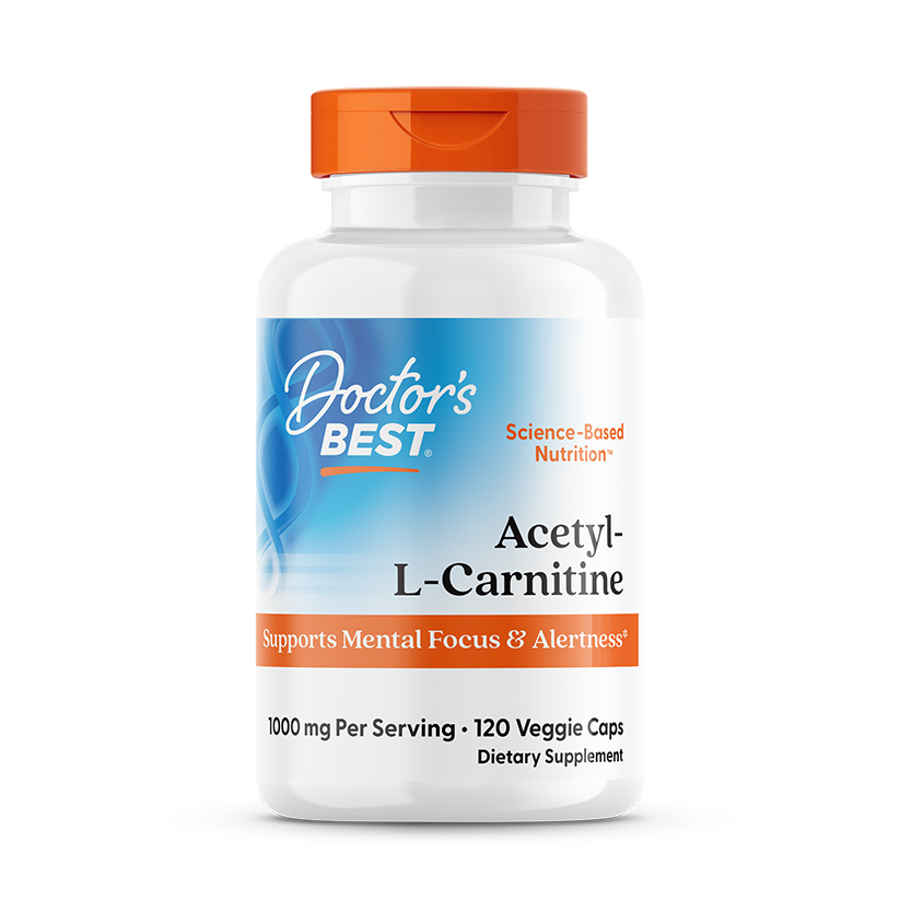 Doctor's Best Acetyl-L-Carnitine, 1000 mg Per Serving, 120 Veggie Caps