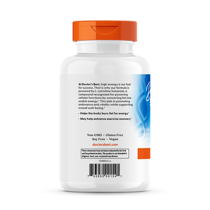 Doctor's Best L-Carnitine Fumarate with Biosint Carnitines, 855 mg, 180 Veggie Caps