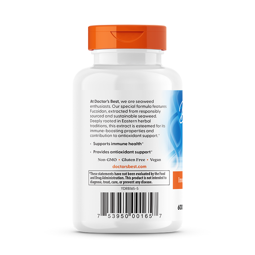 Doctor's Best Fucoidan, 600mg Per Serving, 60 Veggie Caps