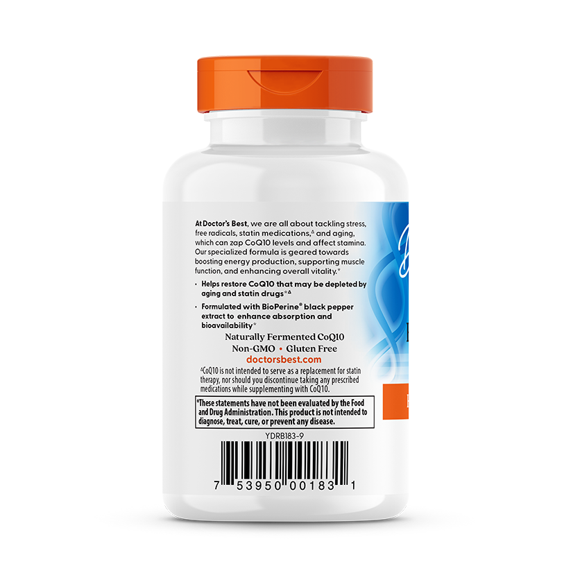Doctor's Best High Absorption CoQ10 with BioPerine, 100 mg, 120 Softgels