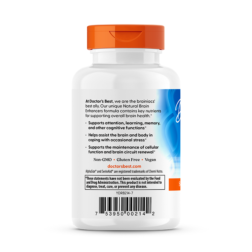 Doctor's Best Natural Brain Enhancers with AlphaSize and SerinAid, 60 Veggie Caps