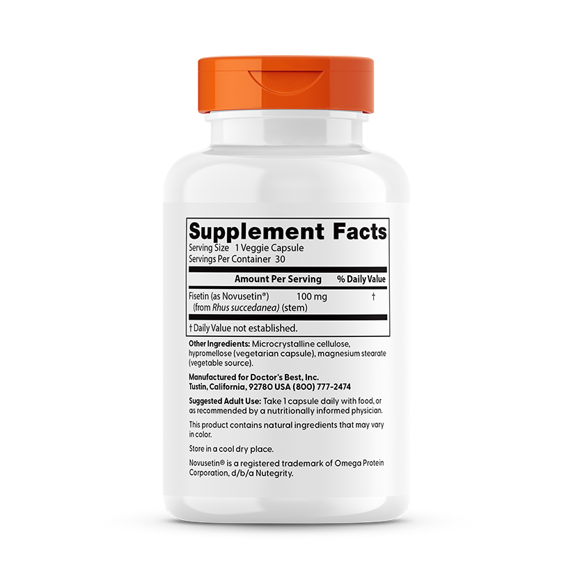 Doctor's Best Fisetin with Novusetin, 100 mg, 30 Veggie Caps