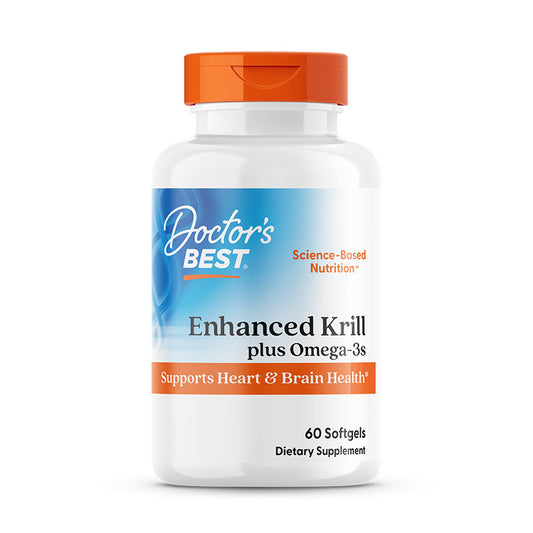 Doctor's Best Enhanced Krill Plus Omega3s with Superba Krill, 60 Softgels