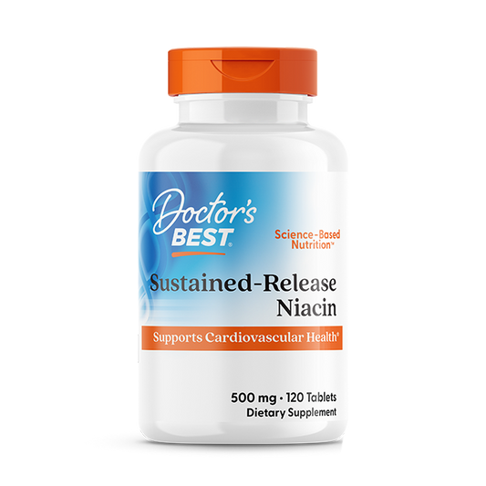 Doctor's Best Sustained-Release Niacin with niaXtend, 500 mg, 120 Tablets