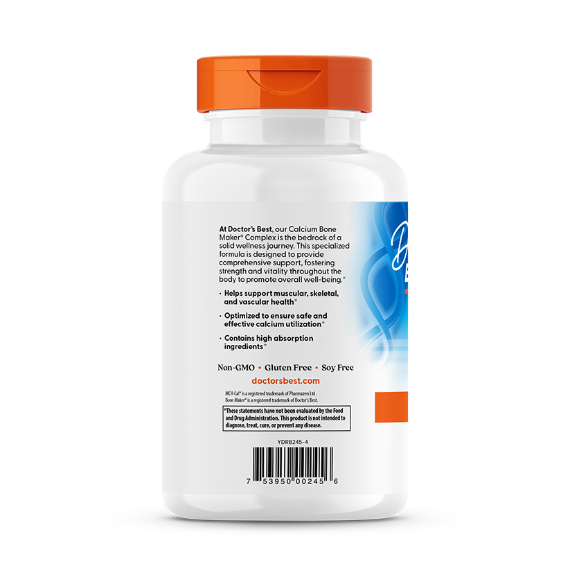 Doctor's Best Calcium Bone Maker Complex with MCHCal, 180 Capsules
