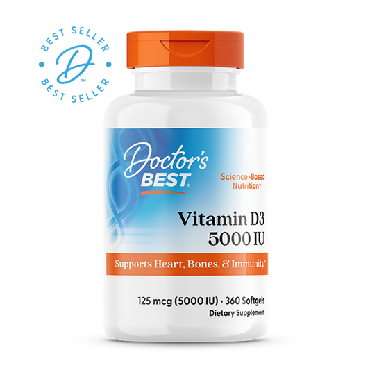 Doctor's Best Vitamin D3, 125 mcg (5,000 IU), 360 Softgels