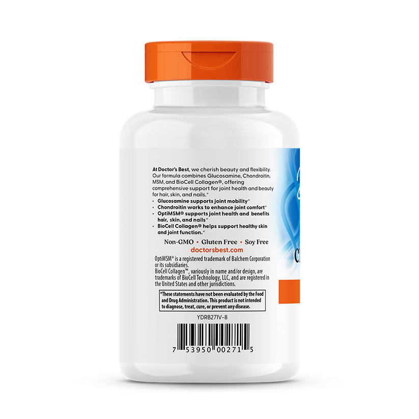 Doctor's Best Glucosamine Chondroitin MSM + Hyaluronic Acid, 150 Veggie Caps
