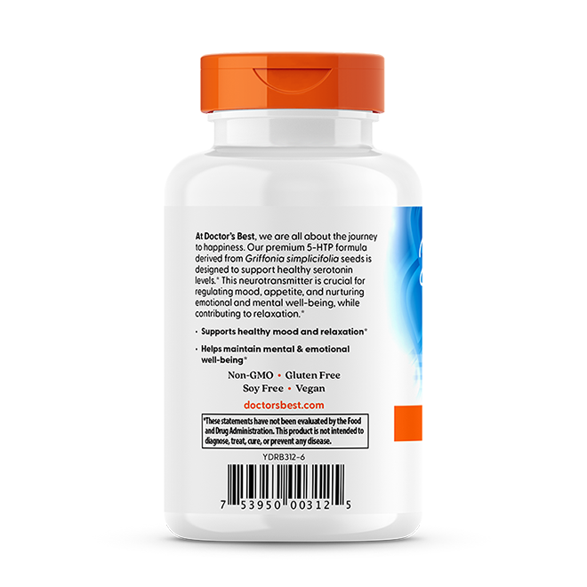Doctor's Best 5-HTP, 100 mg, 180 Veggie Caps