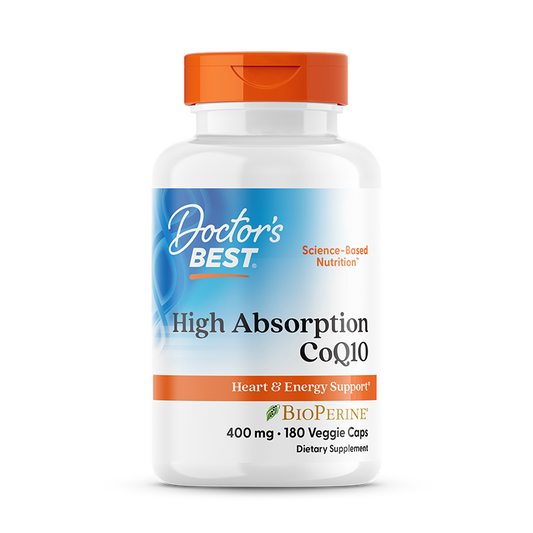 Doctor's Best High Absorption CoQ10 with BioPerine, 400 mg, 180 Veggie Caps