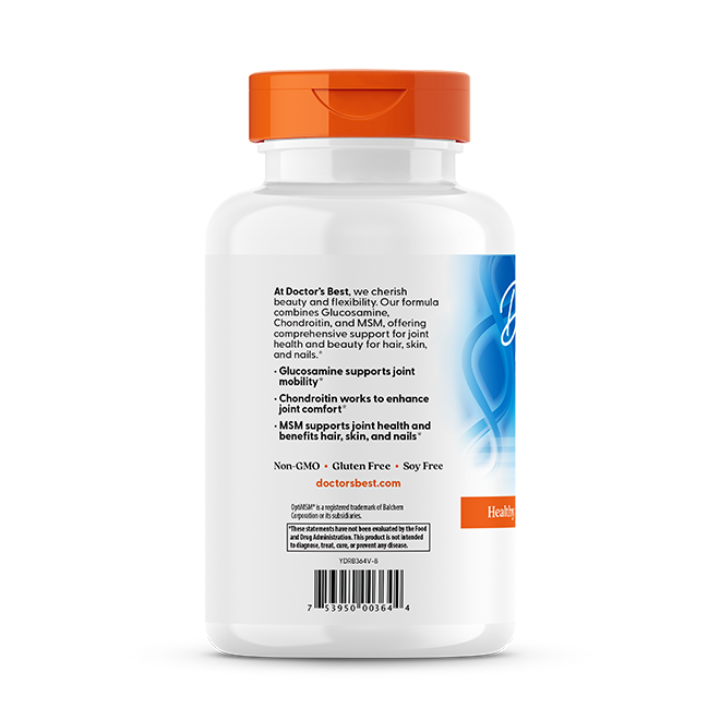 Doctor's Best Glucosamine Chondroitin MSM with OptiMSM, 360 Veggie Capsules