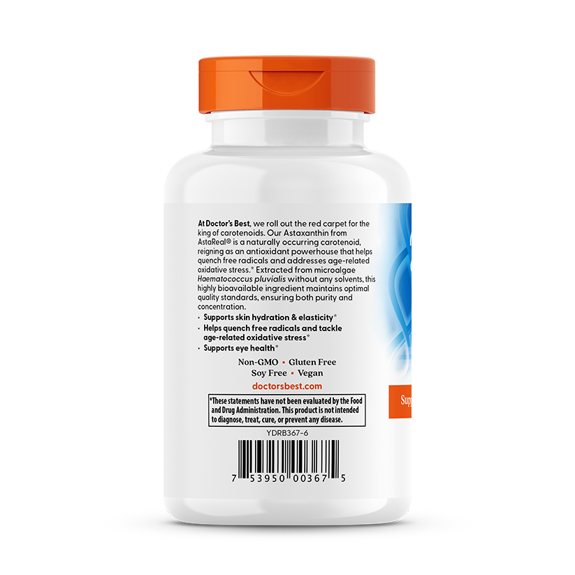 Doctor's Best Astaxanthin with AstaReal, 6 mg, 90 Veggie Softgels