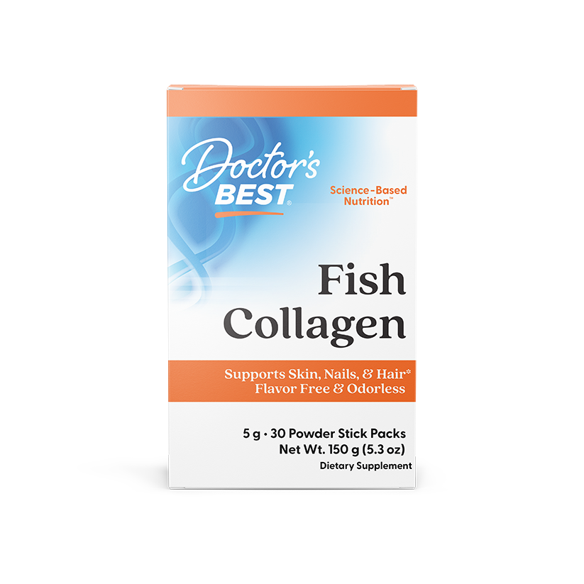 Doctor's Best Fish Collagen with Naticol, 5 g, 30 Powder Stick Packs