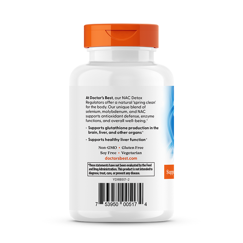 Doctor's Best NAC Detox Regulators, 180 Veggie Caps
