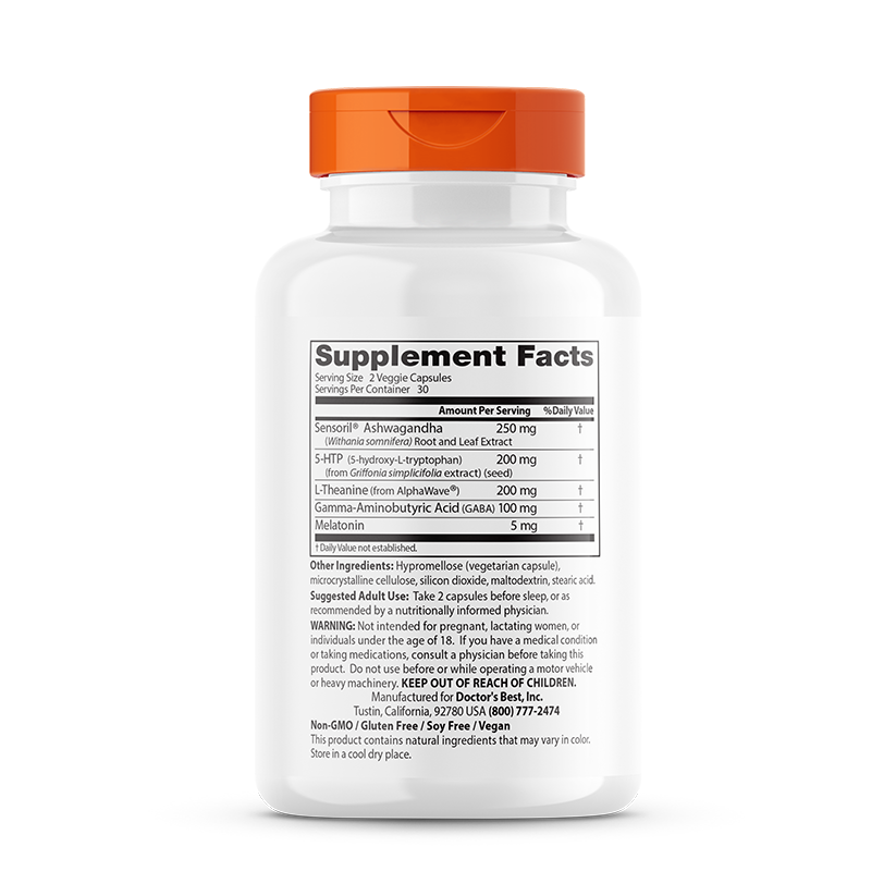 Doctor's Best Superior Sleep with Sensoril AlphaWave, 60 Veggie Caps