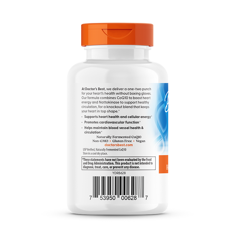 Doctor's Best CoQ10 + Nattokinase, 60 Veggie Caps
