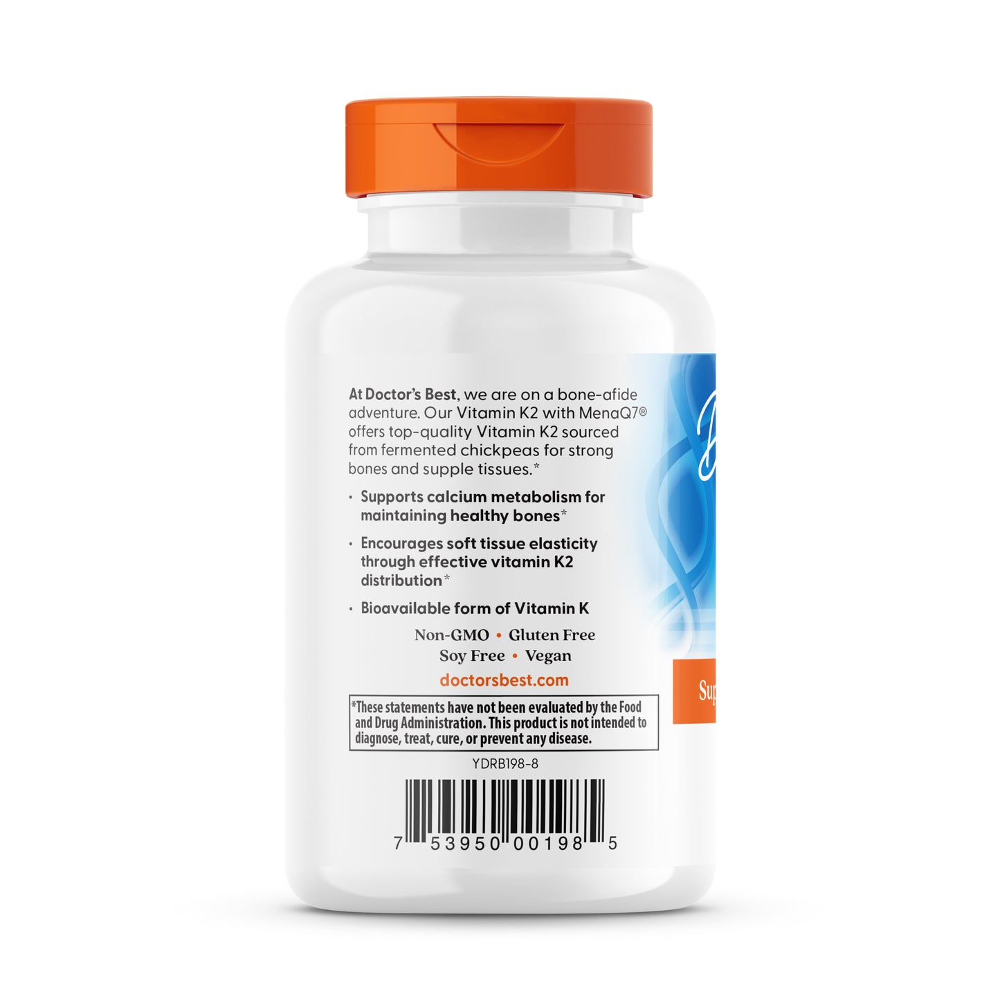 Doctor's Best Natural Vitamin K2 MK-7 with MenaQ7, 45 mcg, 60 Veggie Caps