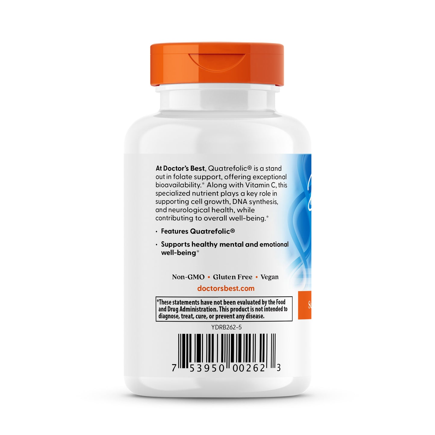 Doctor's Best Fully Active Folate 400 with Quatrefolic, 400 mcg, 90 Veggie Caps