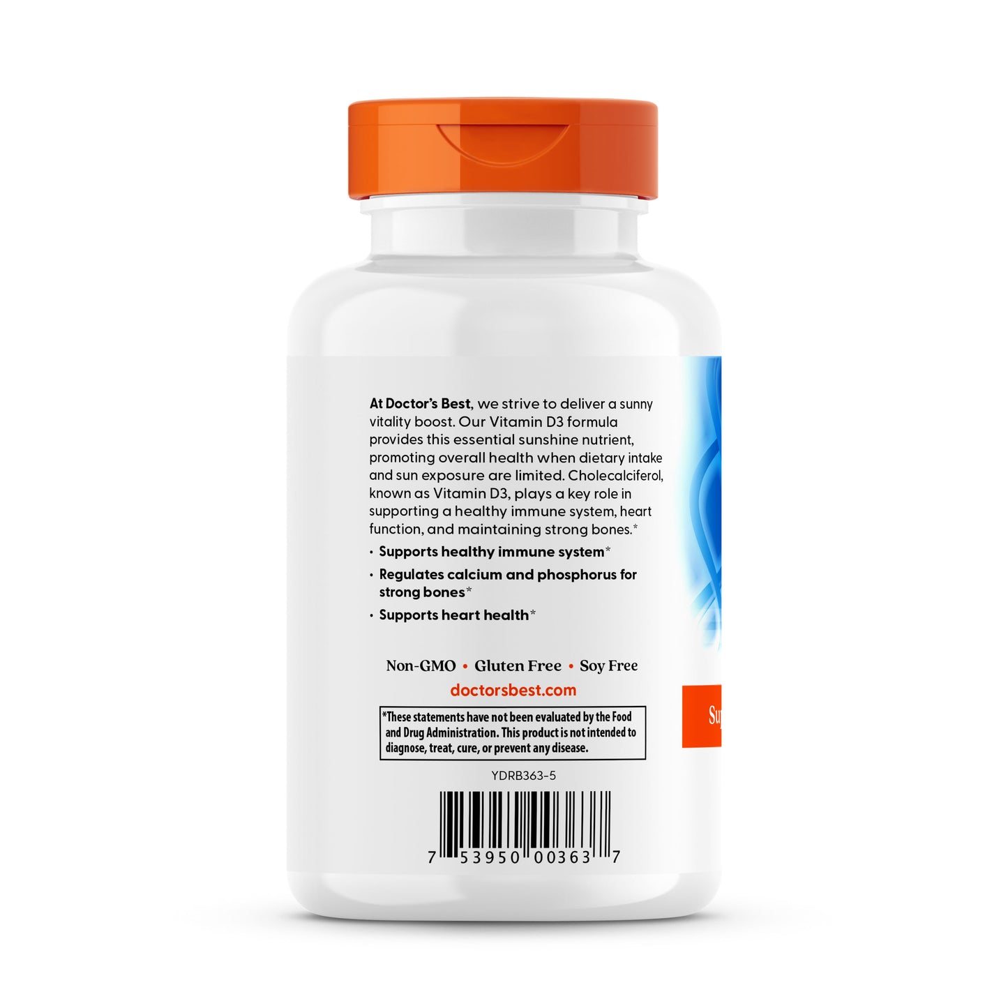 Doctor's Best Vitamin D3, 125 mcg (5,000 IU), 720 Softgels