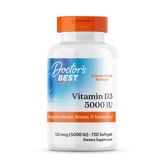 Doctor's Best Vitamin D3, 125 mcg (5,000 IU), 720 Softgels