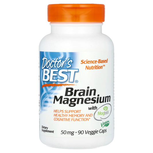 Doctor's Best Brain Magnesium with Magtein, 50 mg, 90 Veggie Caps