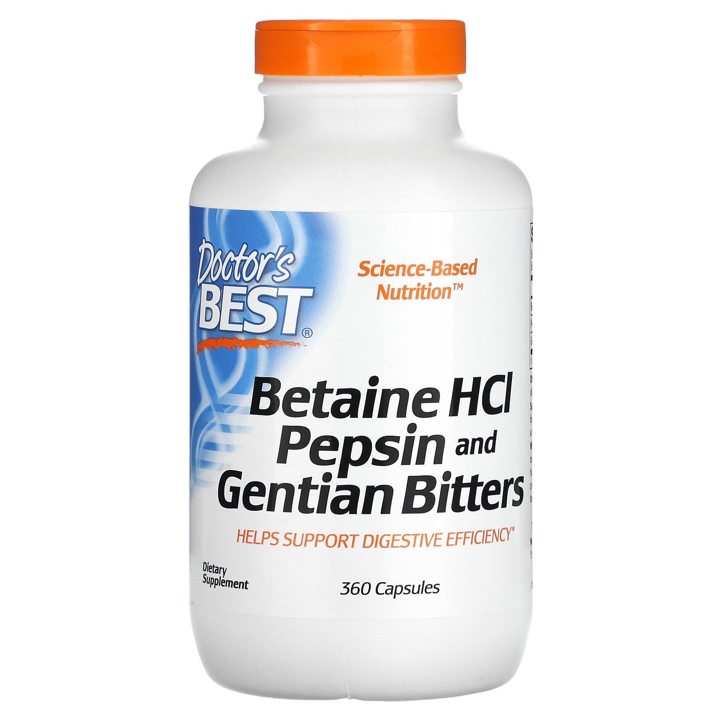 Doctor's Best Betaine HCL, Pepsin and Gentian Bitters, 360 Capsules