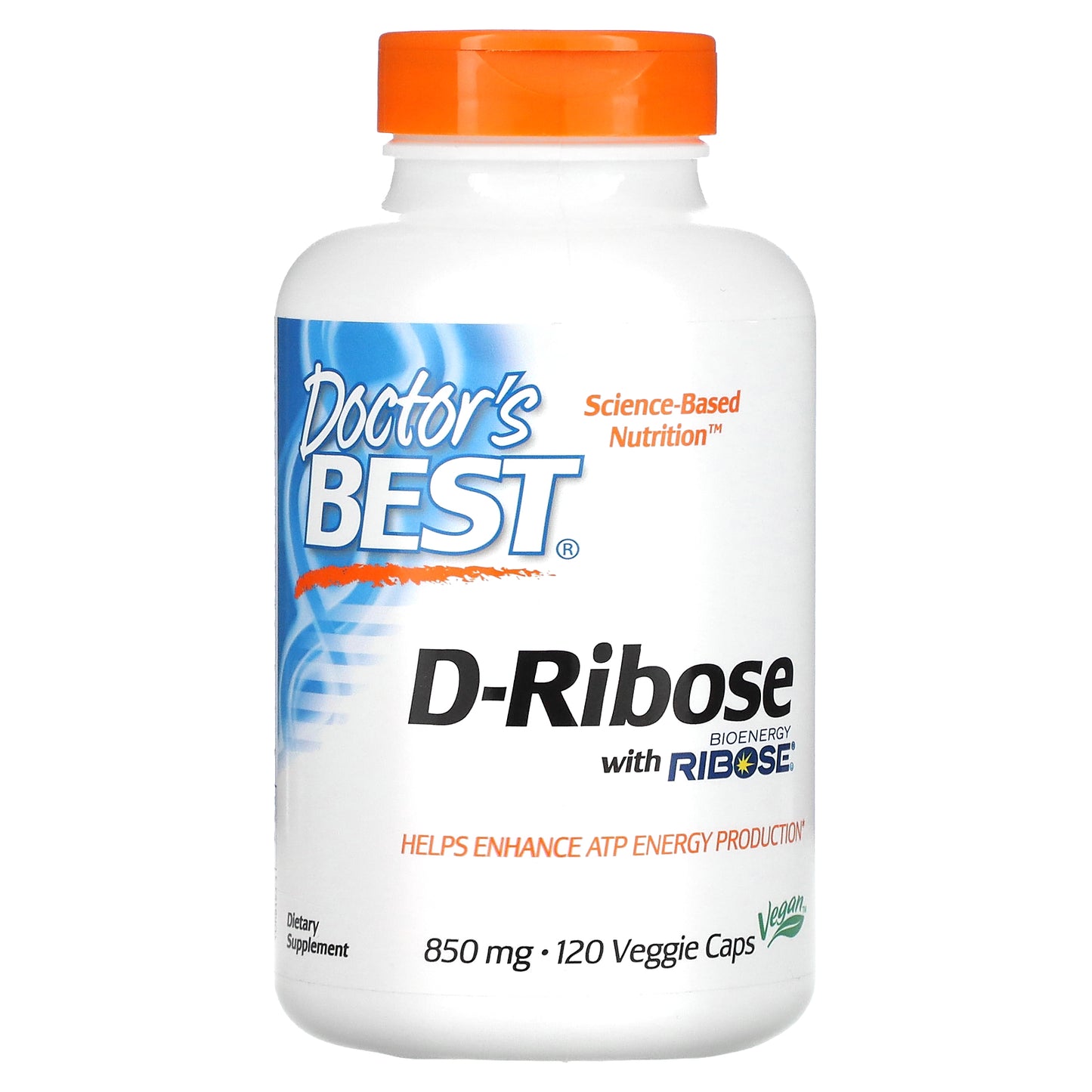Doctor's Best D-Ribose with BioEnergy Ribose, 850 mg, 120 Veggie Caps