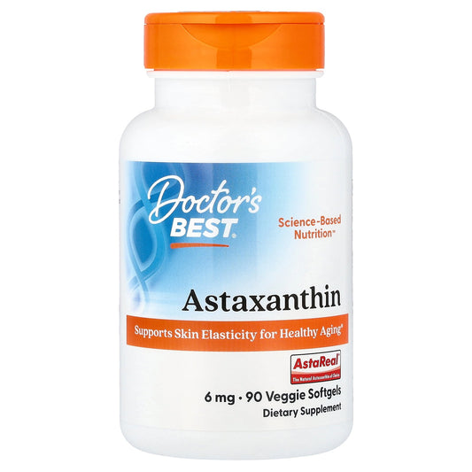 Doctor's Best Astaxanthin with AstaReal, 6 mg, 90 Veggie Softgels