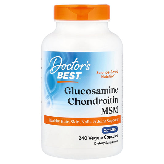 Doctor's Best Glucosamine Chondroitin MSM with OptiMSM, 240 Veggie Caps