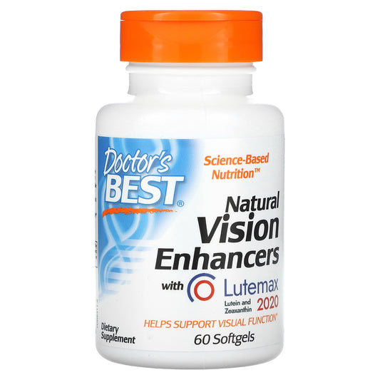 Doctor's Best Natural Vision Enhancers with FloraGlo Lutein, 60 Softgels