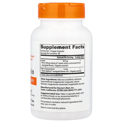 Doctor's Best Lutein from OptiLut, 10 mg, 120 Veggie Caps