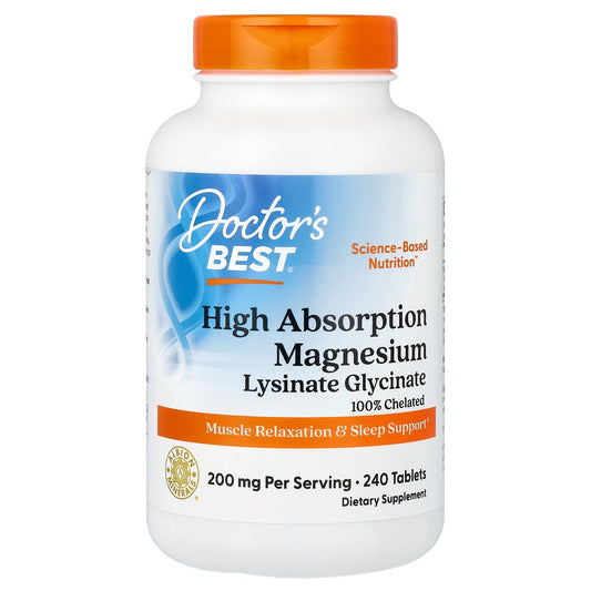 Doctor's Best High Absorption Magnesium, 100 mg, 240 Tablets