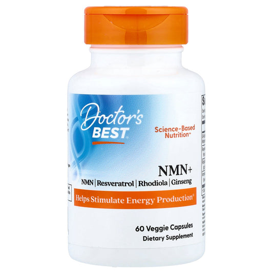 Doctor's Best NMN+, 200 mg, 60 Veggie Capsules