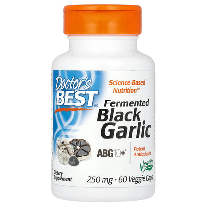 Doctor's Best Fermented Black Garlic ABG10+, 250 mg, 60 Veggie Caps