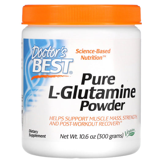 Doctor's Best Pure L-Glutamine Powder, 10.6 oz (300 g)