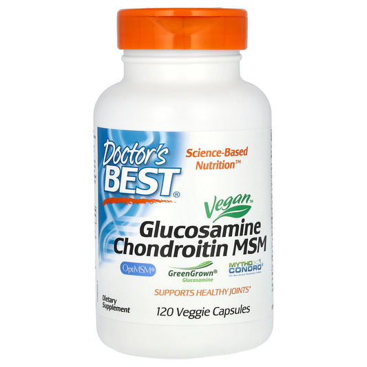 Doctor's Best Vegan Glucosamine Chondroitin MSM, 120 Veggie Caps