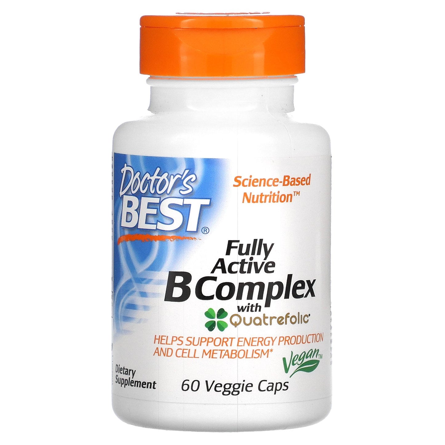 Doctor's Best Fully Active B Complex with Quatrefolic, 60 Veggie Caps
